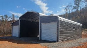 Summit Barn With Open Center And Enclosed Side Storage