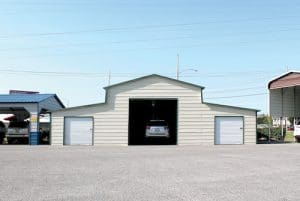 Apex Garage With Side Storage Units
