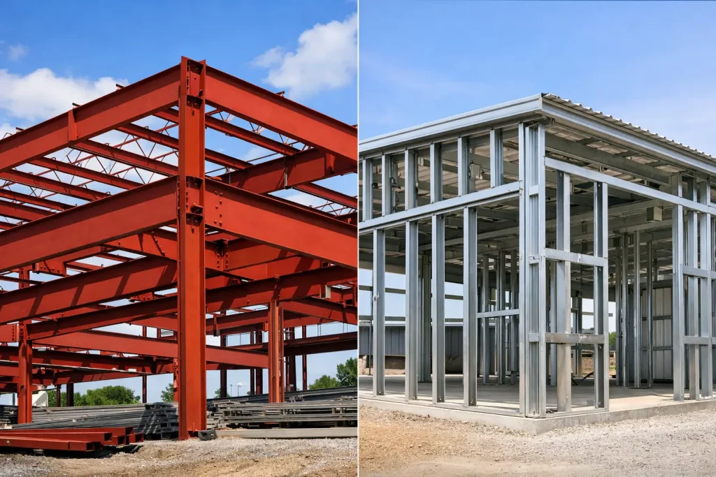 Red Iron Versus Cold Formed Buildings
